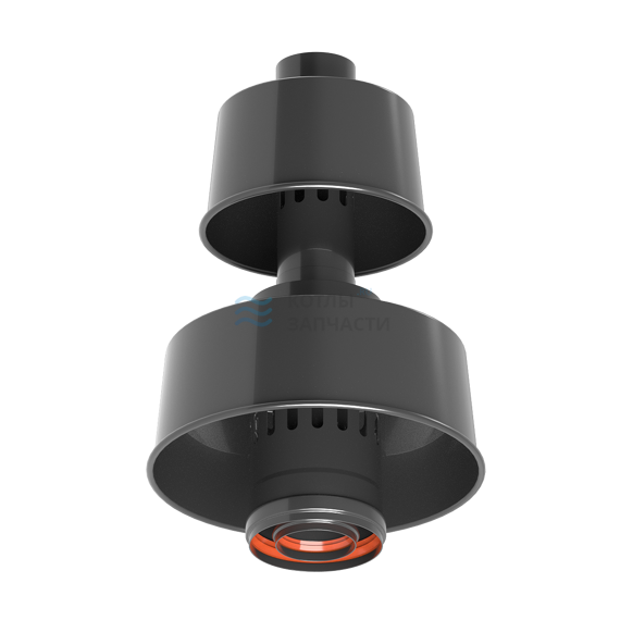 Оголовок с ветрозащитой D60/100 черный